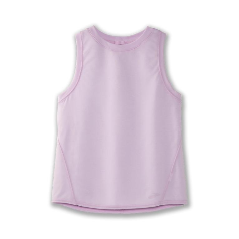 Brooks DISTANCE Running Tank Top Womens Sale - Heather Orchid Haze/Pink (SQH902431)